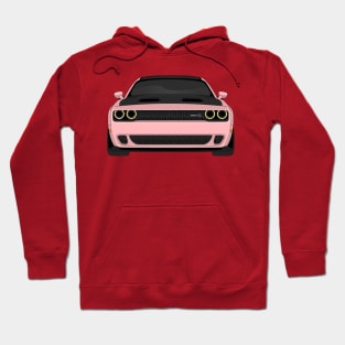 DODGE HELLCAT FRONT PINK Hoodie